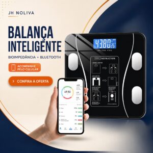 Balança Corporal Inteligente com Bioimpedância e Bluetooth